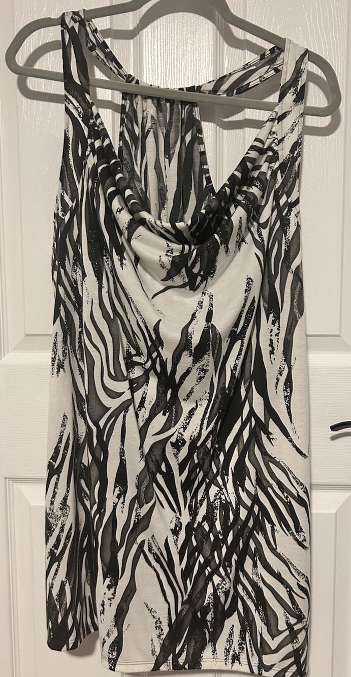 Lane Bryant Night Dress or Swimsuit Coverup Black & White Zebra Print 18/20